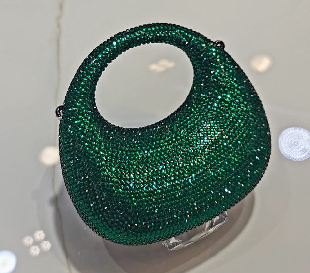 Emerald Crystal Clutch Mini
