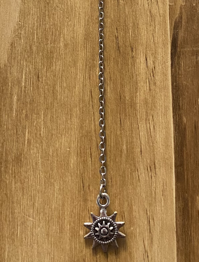 Steel Y drop necklace