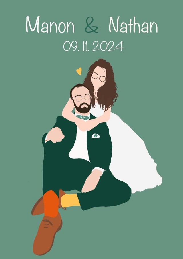 Illustration personnalisée avec texte et date