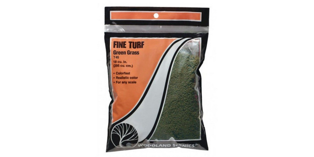 flocage fin vert pré woodland scenics T45