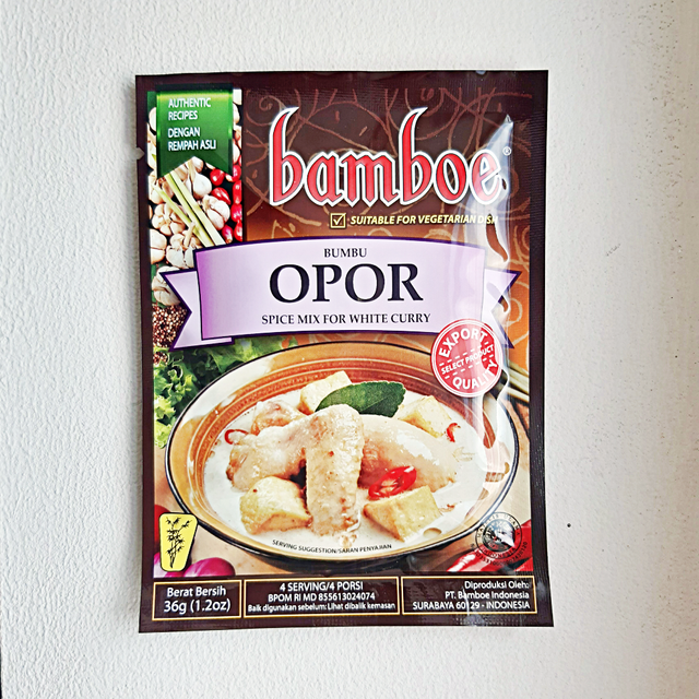 BAMBOE Bumbu Opor - Préparation de Soupe de Poulet Curry Blanc