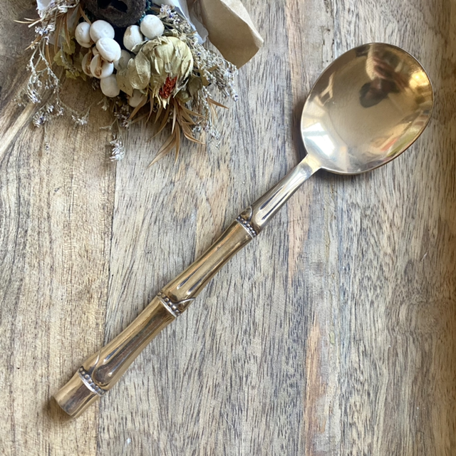 Cuillère à soupe ronde bambou