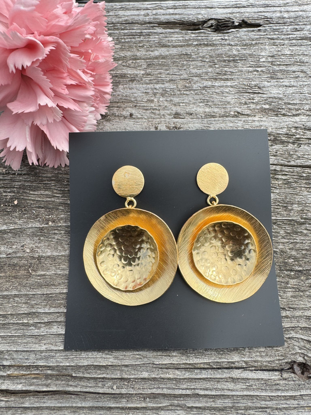 Matte brass earrings 