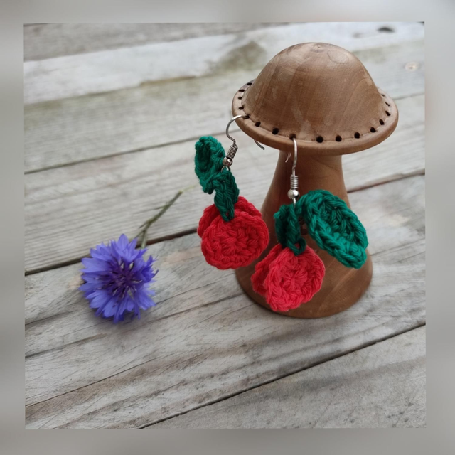 Boucle d'oreilles cerise