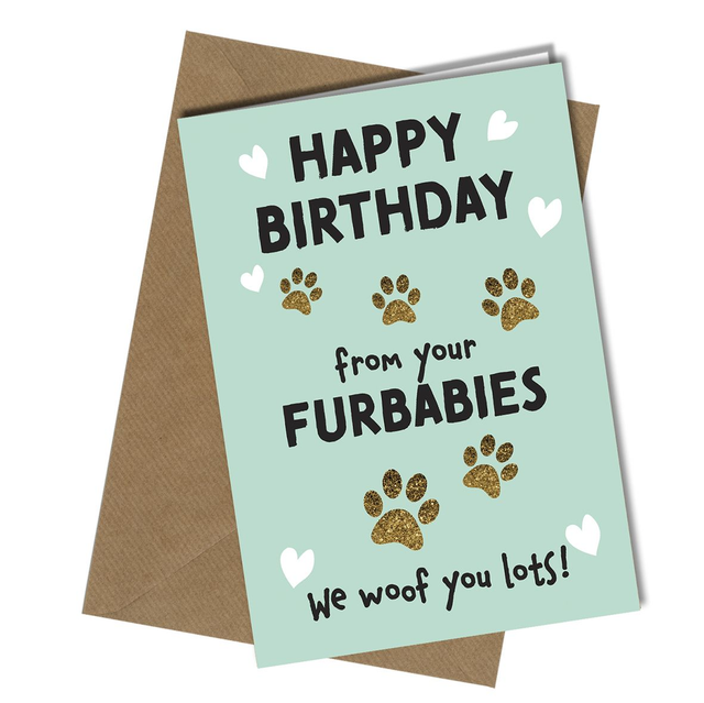 #1431 Woof You Lots | Birthday Card From The Dog 