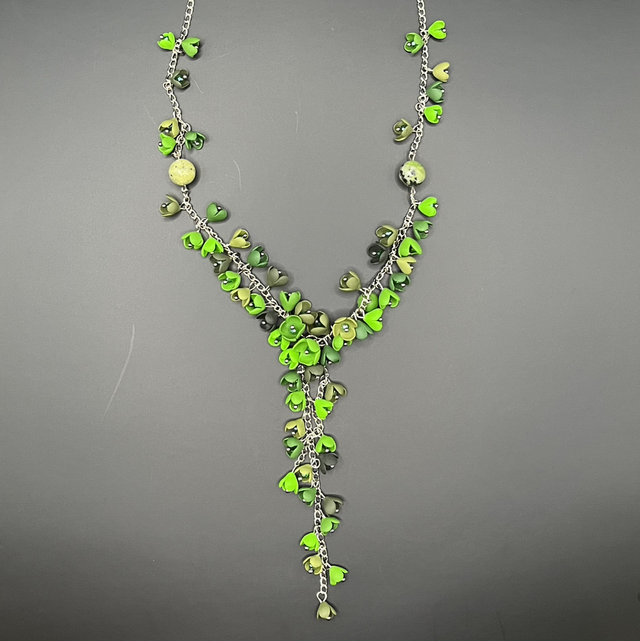 Collier Floral vert 