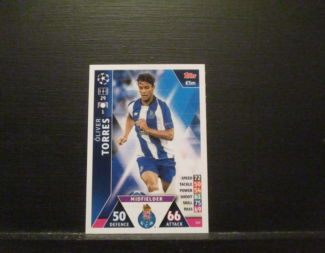 Oliver Torres - UEFA Champions League Match Attax 2018/19 Original Trading Card #353