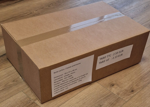 N°4 Boites en carton simple cannelure 59x37x18cm