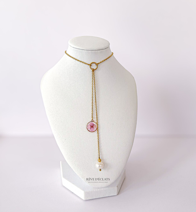 Collier - Fleur de bougainvillier 