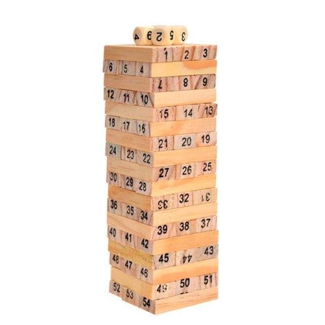 Huojuva torni, puupeli, pieni matkamalli (2kpl)