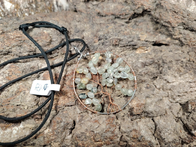 Collier arbre de vie Préhnite 