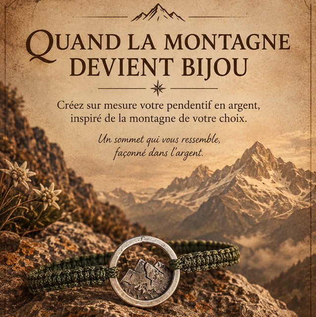 Votre sommet préféré façonné en bracelet ou collier