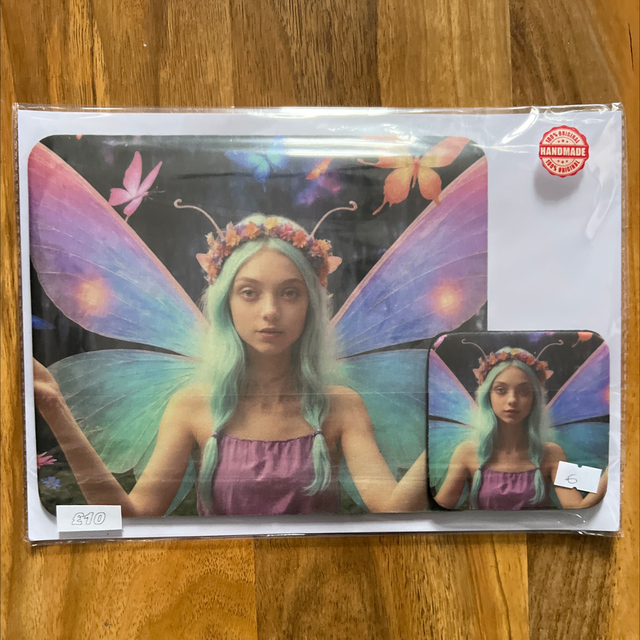 Fairy mouse mat and coaster