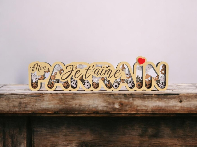 Parrain, je t'aime en bois