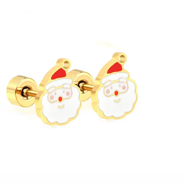 Gold Santa Comfort Back Studs
