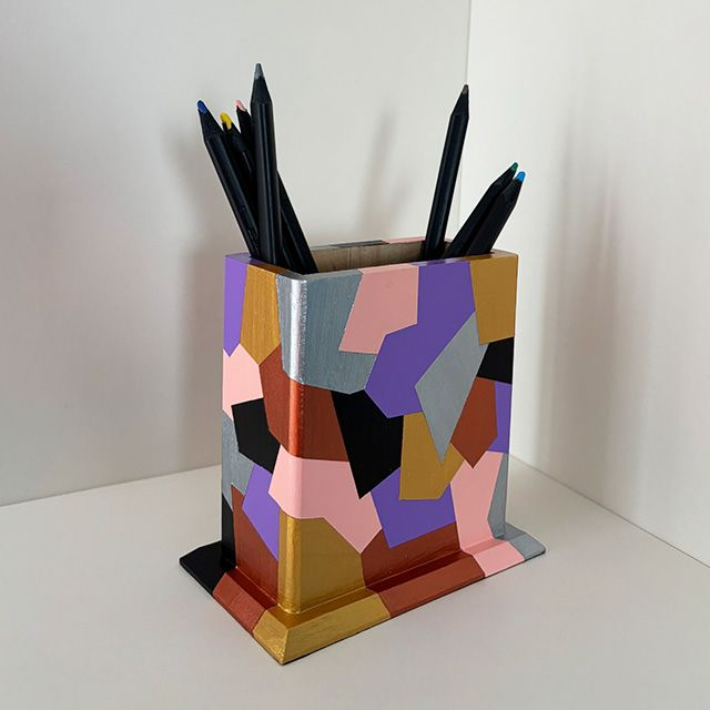 Pot à crayon rectangulaire