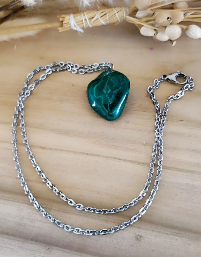 Pendentif Homme Malachite
