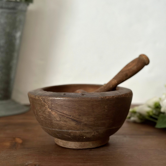 le pilon mortier en bois