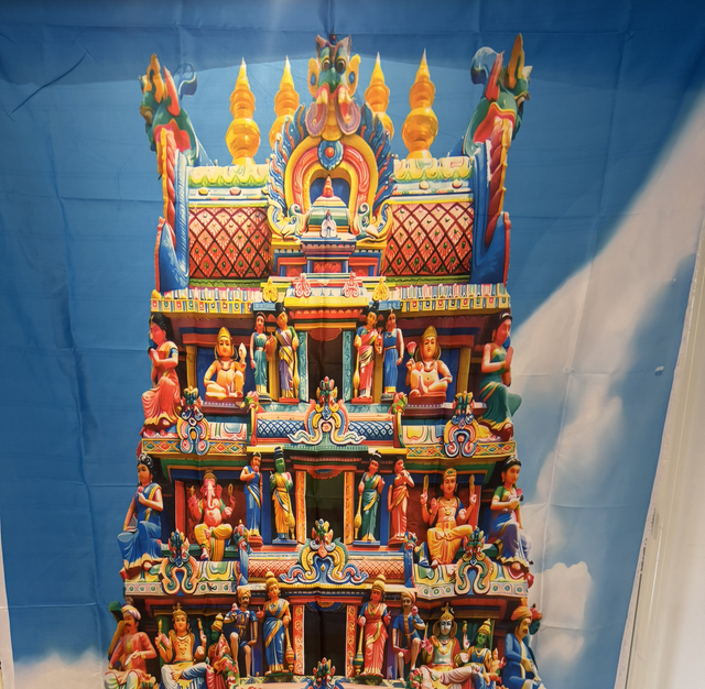 Temple backdrop 5*8 size 