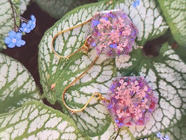 Boucles d'oreilles pendantes "Poésie suspendue"
