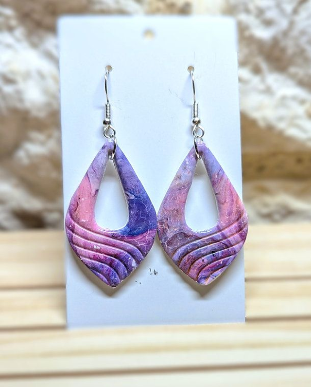 Parure boucles d'oreilles et pendentif "Nébuleuses"