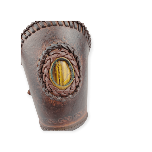 Bracelet large avec oeil de tigre