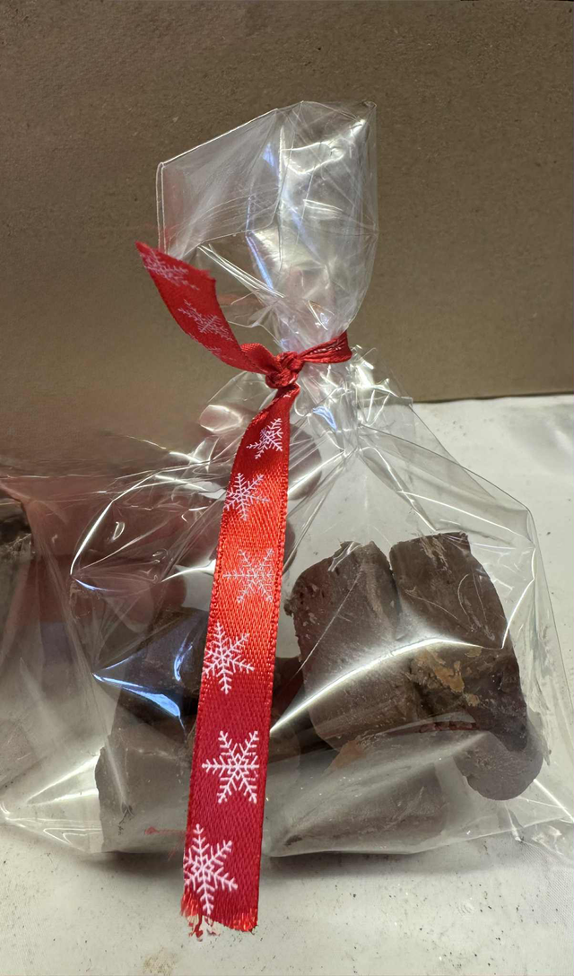 Christmas Chocolate Orange Fudge in a Bag