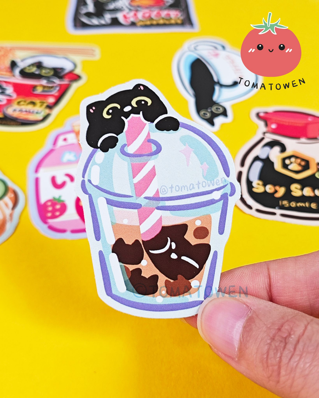 Sticker: Bubble tea Boba Kola