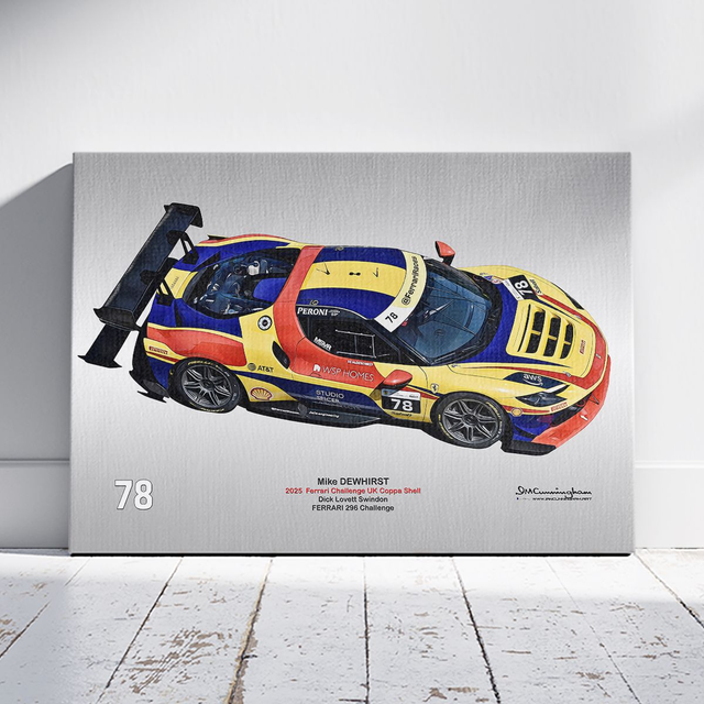 C250901 Ferrari 296 Challenge FCUK25 Mike Dewhirst #78 Dick Lovett OLPK ICA0649