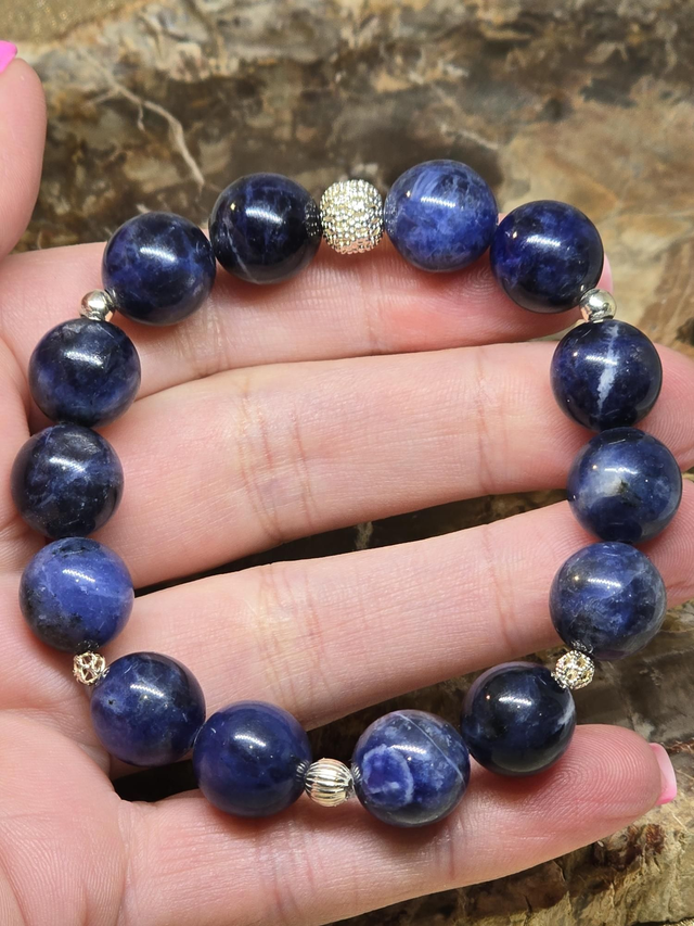 Bracelet Sodalite XL en 1,2 cm