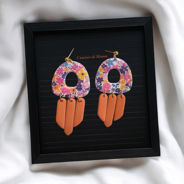 Boucles d&#039;oreilles fleuries