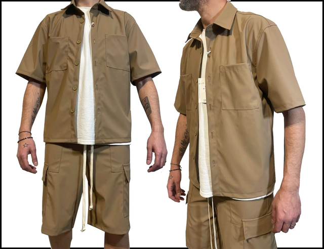 ChRoy Coordinato Set Cargo camicia e tasconi