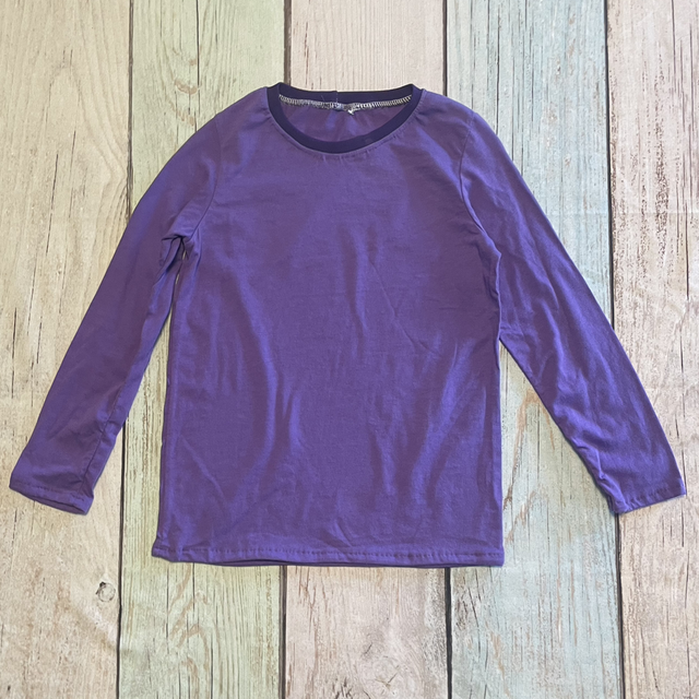 Langarmshirt, Größe 128, lila 