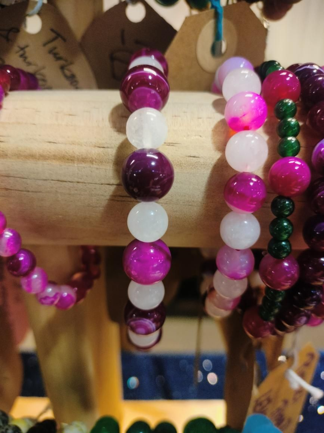 Akaatti rannekoru 8-10 mm