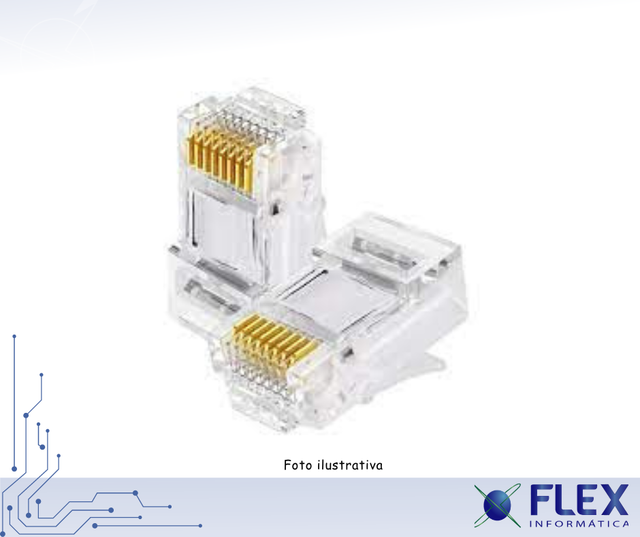 CONECTOR CAT5E RJ45 8X8 MOD PLUG MACHO