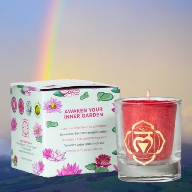 Bougie votive 1 "Muladhara" chakra racine