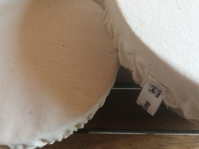 Couvre saladier 26cm en lin ou coton enduit réutilisable