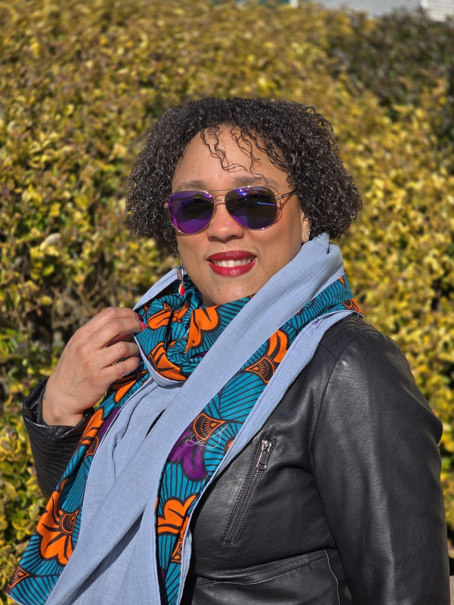 Fleur violette et orange 