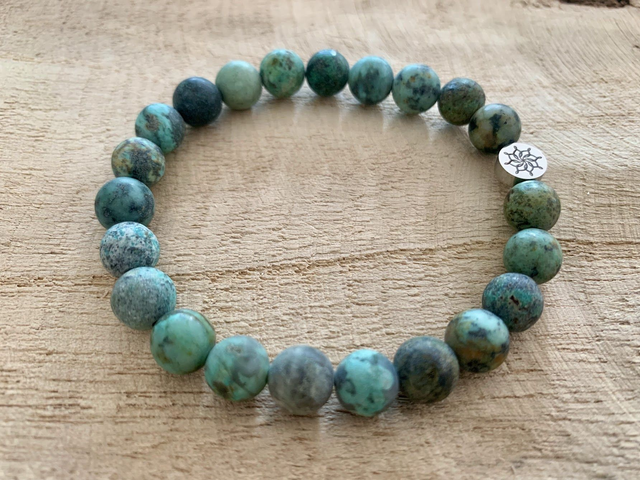 Bracelet Turquoise Africaine - Perles de 8mm