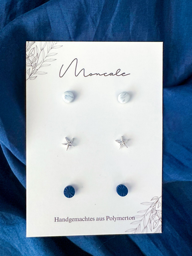 Summer - Blaue Fliesen Ohrstecker #02