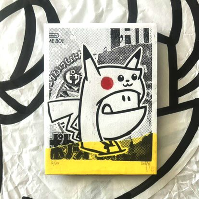 Xylo PIKA Blanc/jaune citron 18x24 cm sans cadre