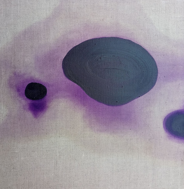 3 Fiolet, 36x36 olej płótno 2019