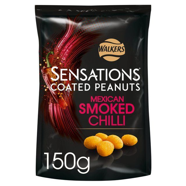 Walkers Sensations Coated Peanuts Mexican Smoked Chilli Flavour 150g