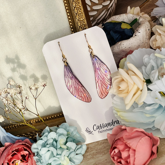 Boucle d’oreille aile de fée 