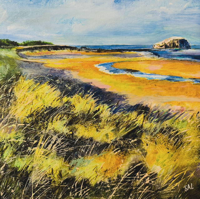 Original painting- Seascape- North Berwick area Tyninghame Beach