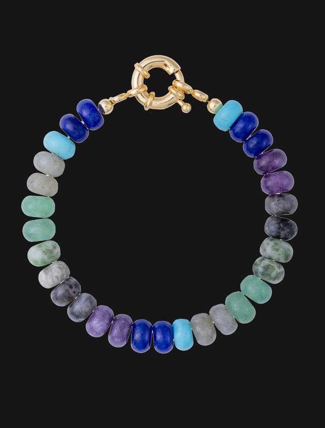 Deep Blue Bon Bon Bead Bracelet