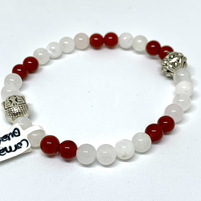 Quartz rose &amp; Cornaline 