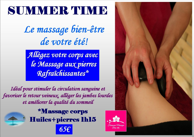 MASSAGE AUX PIERRES RAFRAICHISSANTES