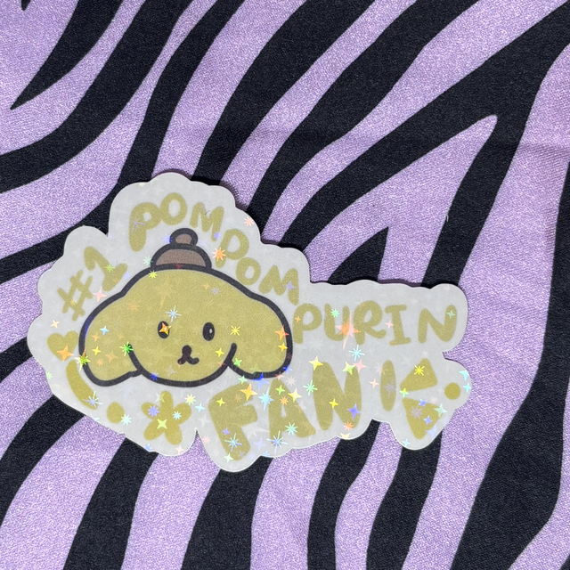 #1 pompompurin fan sticker 