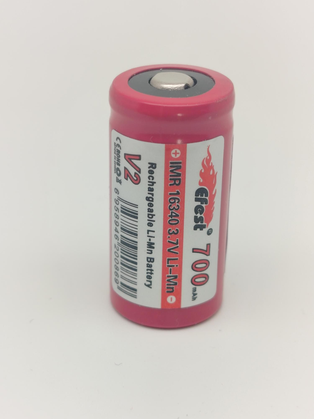 Acumulador litio Efest 16340 3,7V 700mAh